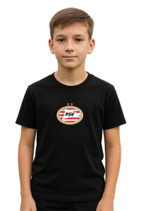 Tricou copii cu logo stema PSV Eindhoven Olanda, din bumbac 100% - Img 2