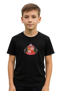 Tricou copii cu logo stema Sunderland AFC Anglia, din bumbac 100% - Img 2