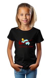 Tricou copii din bumbac 100% Lazy Simspson, cu imprimeu pentru copii, îmbrăcăminte confortabilă, modă copii, cadou ideal - Img 2
