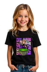 Tricou Copii din bumbac 100%, personalizat cu personajul Evil Queen - Img 2
