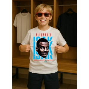 Tricou Copii din bumbac cu fotbalistul Alexander Isak-Newcastle United - Img 7