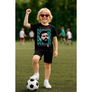 Tricou Copii din bumbac cu fotbalistul Alisson Becker-Liverpool FC - Img 5