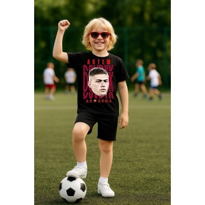 Tricou Copii din bumbac cu fotbalistul Artem Dovbyk-AS Roma - Img 6