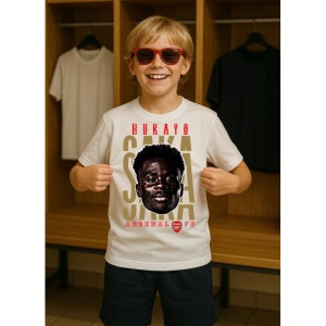 Tricou Copii din bumbac cu fotbalistul Bukayo Saka-Arsenal FC - Img 7
