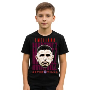 Tricou Copii din bumbac cu fotbalistul Emiliano Martinez-Aston Villa - Img 2