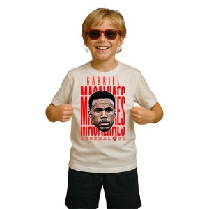 Tricou Copii din bumbac cu fotbalistul Gabriel dos Santos Magalhaes-Arsenal FC - Img 3