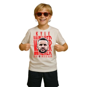 Tricou Copii din bumbac cu fotbalistul Kyle Andrew Walker-AC Milan (imprumut de la Manchester City) - Img 3