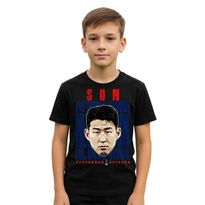 Tricou Copii din bumbac cu fotbalistul Son Heung-min-Tottenham Hotspur - Img 2