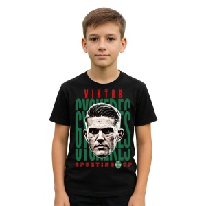 Tricou Copii din bumbac cu fotbalistul Viktor Gyokeres-Sporting CP - Img 2