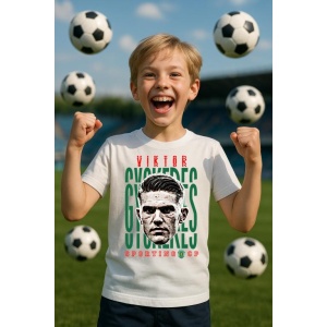 Tricou Copii din bumbac cu fotbalistul Viktor Gyokeres-Sporting CP - Img 7