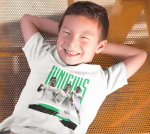 Tricou copii din bumbac personalizat cu jucatorul de fotbal Vinicius Junior - Cadou - Img 2