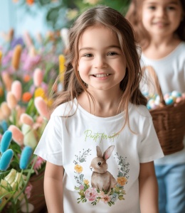 Tricou Copii Festiv Personalizat - Paște Fericit! - Cadou