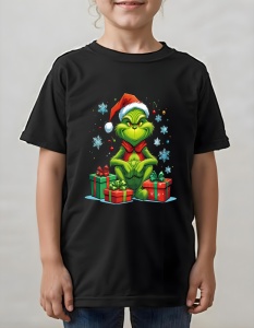 Tricou copii - GRINCH STANDING ON GIFTS - Img 2