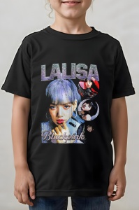 Tricou copii - Lalisa Blackping - KPOP, stil, muzică, idol, cultură, pop, trendy, grup, fanbase, Korea