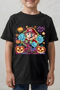 Tricou copii - NEON SUPER MARIO - tricou, copii