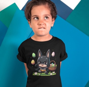 Tricou copii personalizat - Easter Batman - din bumbac, personalizat - Cadou - Img 2
