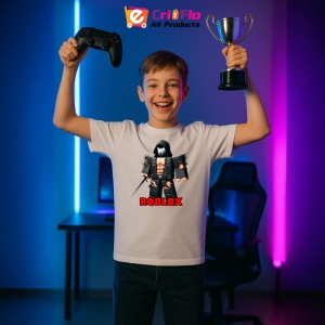 Tricou Copii Roblox Aruncatorul De Pizza din bumbac 100% - Img 9