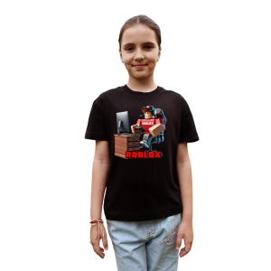 Tricou Copii Roblox Constructor Birou din bumbac 100% - Img 2
