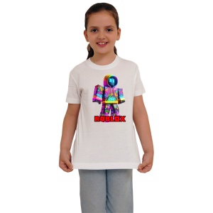 Tricou Copii Roblox Curcubeu Drift din bumbac 100% - Img 2