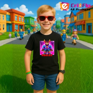 Tricou Copii Roblox Dj Neon din bumbac 100%