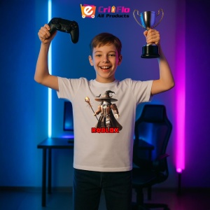 Tricou Copii Roblox Eroul De Lupta din bumbac 100% - Img 8