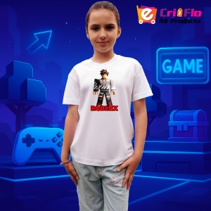 Tricou Copii Roblox Fugarul Tehnologic din bumbac 100% - Img 7