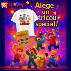 Tricou Copii Roblox Masca Rosie din bumbac 100% - Img 10