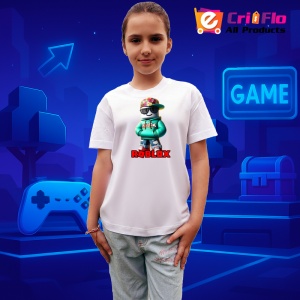 Tricou Copii Roblox Masinistul Pixelat din bumbac 100% - Img 7