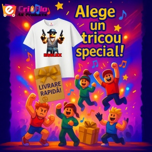 Tricou Copii Roblox Puncherul Roz din bumbac 100% - Img 10