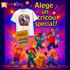 Tricou Copii Roblox Robotul Blaster din bumbac 100% - Img 10