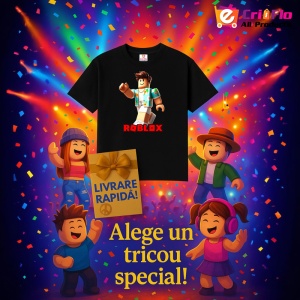 Tricou Copii Roblox Saritorul De Ghetar din bumbac 100% - Img 6
