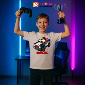Tricou Copii Roblox Soferul Drift din bumbac 100% - Img 8