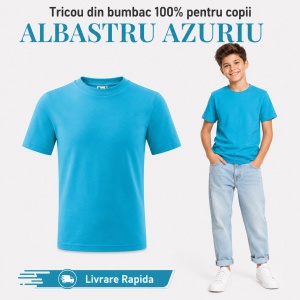 Tricou Copii Simplu din bumbac pentru Băieți 135 - Img 12