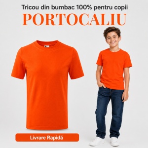 Tricou Copii Simplu din bumbac pentru Băieți 135 - Img 32