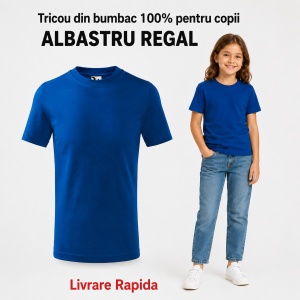 Tricou Copii Simplu din bumbac pentru Fete 135 - Img 15