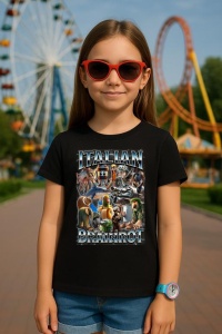 Tricou Copii Tralalelo Tra la la Bombardiro Crocodilo - Italian Brainrot Meme T-Shirt (3) - Img 4