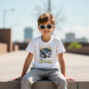 Tricou Copii Tralalelo Tra la la Bombombini Gusini Funny Italian Brainrot Meme Graphic T-Shirt - Img 5