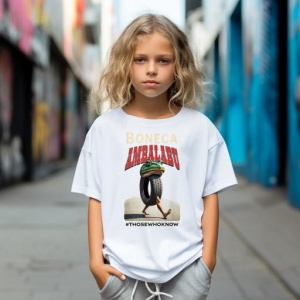 Tricou Copii Tralalelo Tra la la Boneca Ambalabu Italian Brainrot Meme Frog with Feet Bootleg T-Shirt - Img 5