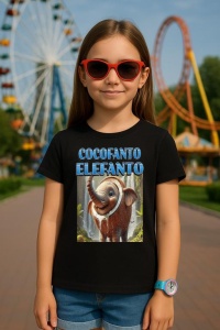 Tricou Copii Tralalelo Tra la la Cocofanto Elefanto Funny Italian Brainrot Meme Graphic T-Shirt - Img 5