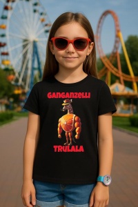 Tricou Copii Tralalelo Tra la la Ganganzelli Trulala Italian Brainrot Meme Humor T-Shirt