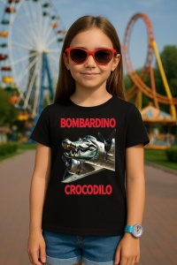 Tricou Copii Tralalelo Tra la la Italian Brainrot Bombardino Crocodilo T-Shirt