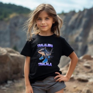 Tricou Copii Tralalelo Tra la la Tralalero Tralala Bootleg Brainrot Italian Brainrot Meme T-Shirt (1) - Img 5
