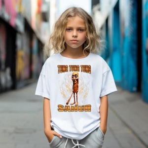 Tricou Copii Tralalelo Tra la la Tung Tung Tung Sahur T-Shirt - Img 5