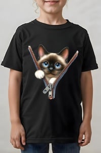 Tricou copii - Zipping Cat v1 - Img 2