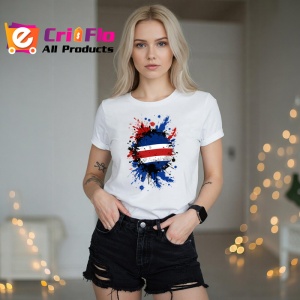 Tricou Costa Rica Steag Splash Art, Copii | Dama | Barbat - Img 10