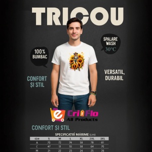 Tricou cowgirl pose sunflowers background, cowgirl cu fundal floarea soarelui, Copii | Dama | Barbat - Img 6