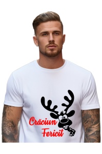 Tricou Craciun Barbat - Craciun Fericit Ren