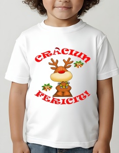 Tricou Craciun copii - Merry Christmas Reindeer