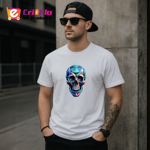 Tricou Craniu Colorat Poligonal, Copii | Dama | Barbat - Img 5