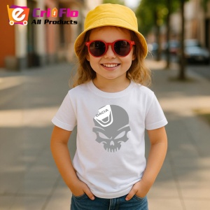 Tricou Craniu Cu Sapca Dacia Logan Auto, din bumbac 100% , tricou alb pentru Copii | Dama | Barbat - Img 5
